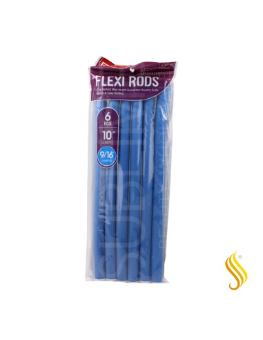 Red Kiss Flexi Rods 10" 9/16" 6 Piezas Pack Blue Rulos Flexibles